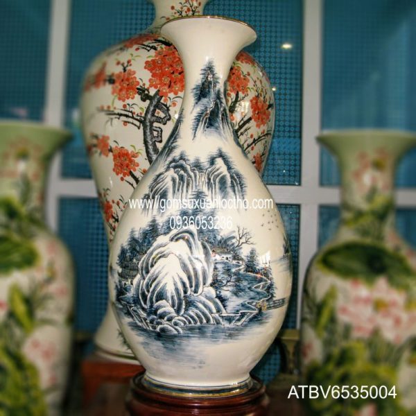 Bình tỳ bà tùng sơn thủy